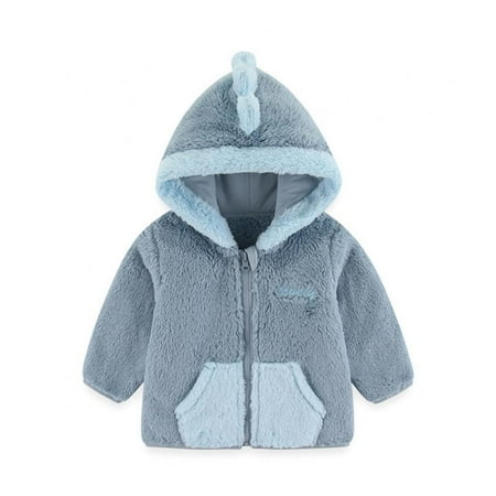 

SYNPOS Toddler Girls Boys Fleece Hoody Jacket Zip Up Teddy Coat Warm Winter Outwear 9 Months- 5 Years