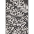 thumbnail image 1 of Unique Loom Outdoor Botanical Bohemian Leaves Rug 6' x 9' Rectangle Black/Ivory, 1 of 1