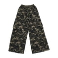 thumbnail image 3 of TIREOW Girls Cargo Pants Camouflage Color Elastic High Waist Wide Leg Drawstring Cargo Trousers Fashion Streetwear Cargo Pants, 3 of 8