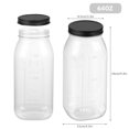 thumbnail image 5 of Novelinks 64oz Plastic Jars with Lids 4 Pack Clear Containers Airtight Food Storage Containers for Kitchen & Household,Black, 5 of 11