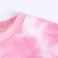 thumbnail image 5 of MHZLDYZ Cute Summer Outfits for Girls 10-12 Kids Toddler Boy Girls Clothes Sports Casual Tie Dye Prints Short Sleeves T Shirt Elastic Waist Pants Set Outfit Hawaiian Shirt for Girls (Pink,130), 5 of 6