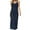 Navy, variant on Women's Crochet Swim Cover up Hollow out Long Bikini Dress Sleeveless Coverup Beachwear for Women