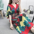 thumbnail image 4 of Vestido de mujer, vestido de mujer de manga corta con escote en V, vestido de manga corta, máxima eficiencia, 4 of 5