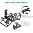 thumbnail image 2 of Cnshop Heavy Duty Metal Garden Hose Holder, Wall Mount Water Hose Hanger for Outside Yard, Black, 2 of 7