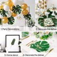 thumbnail image 7 of Tainini 86 Pack Palm Artificial Tropical Leaves,8 Kinds ,for Safari Jungle Party Table Decoration Wedding Birthday Theme Party Decorations, 7 of 7