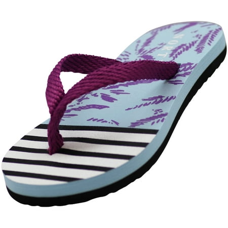 

NORTY Girls Flip Flops Female Child Sandals Blue Purple - Runs 1 Size Small