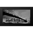 thumbnail image 2 of PhotoINC Studio 24x14 Black Modern Framed Museum Art Print Titled - Brooklyn Bridge View, 2 of 5