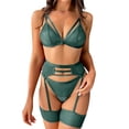 thumbnail image 1 of Eashery Lingerie Sets for Women Fishnet Two Piece Sleepwear Womens Underwear High Waist Army Green Large, 1 of 5