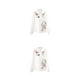 thumbnail image 2 of Qarigey Camisas de mujer Tallas grandes Camisa blanca Flor de manga larga Botonadura elegante Fiesta de negocios Blusa deportiva M M,1522 Blanco 2piezas, 2 of 6
