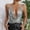 001 Silver, variant on Women’s Sexy Metallic Sequins Halter Deep V Neck Backless Vest Evening Party Shirt