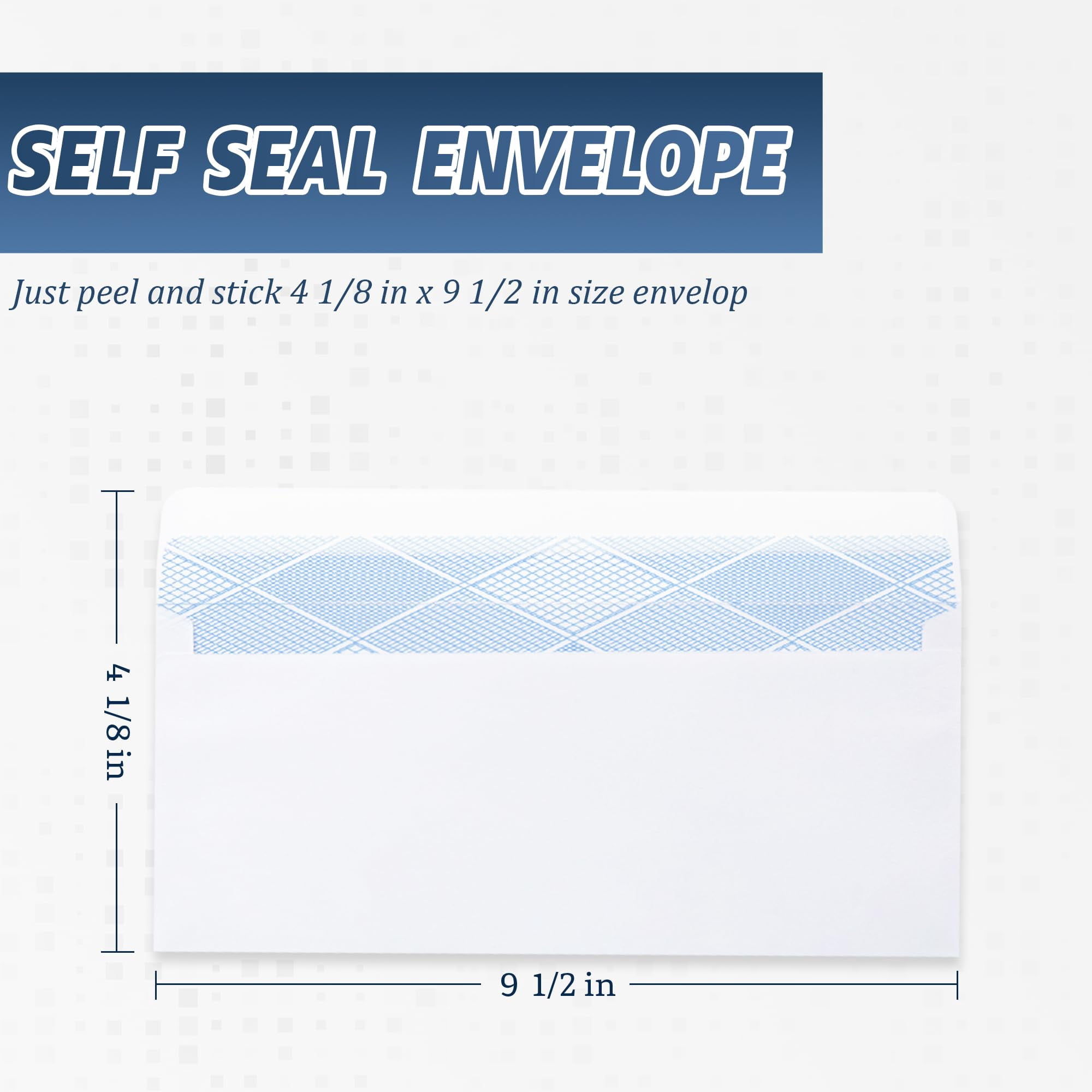 100PCS #10 Envelopes Letter Size Self-Seal Business Envelopes, No Window, Security Mailing Envelopes 4-1/8 x 9-1/2 Inch, White 24LB Paper