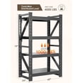 thumbnail image 5 of 4-Tier Storage Shelves,79" H Heavy-Duty Garage Shelving Unit,Adjustable Industrial Metal Shelf System,4,000lbs Capacity,Tool Organizer for Garage,Workshop,48" W*24" D*79" H,Black, 5 of 9