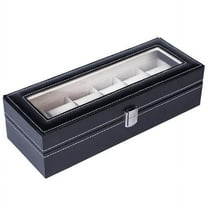 Black Dual - Layer 20 - Compartment Elegant Wooden Watch Collection Box - Portable & Space - Saving Organizer