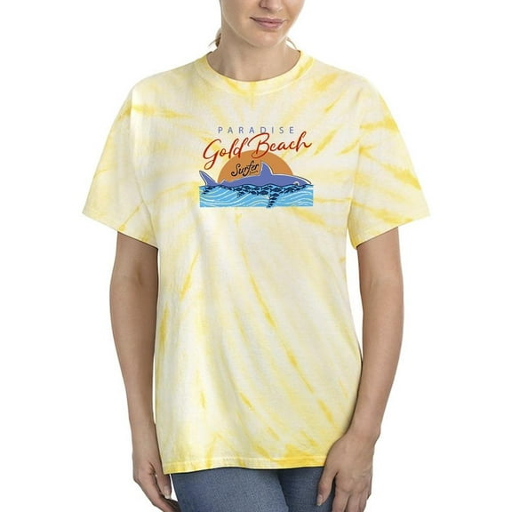 Gold Beach Surfer Art Tie Dye Cyclone Women -Image by Shutterstock, Female Medium