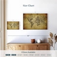 thumbnail image 4 of Elephant Stock Sepia World Map Wall Art - Horizontal Canvas Wall Art - Living Room Wall Decor - Map Canvas - Yellow And Black Decor - 12" x 8", 4 of 8