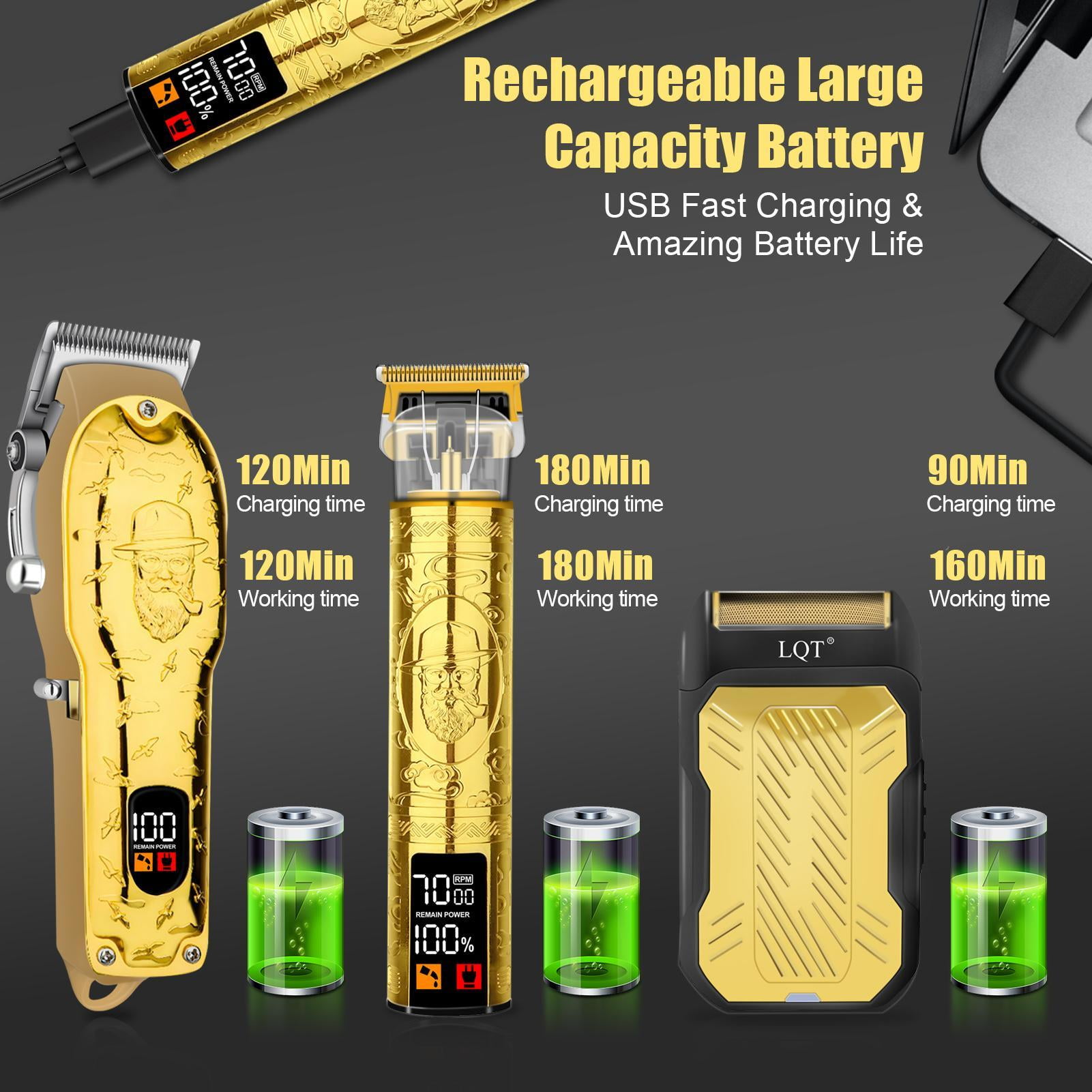 LQT Men's Hair Trimmer Set, Electric Hair Clippers, Body Hair Trimmer, Men's Grooming Product