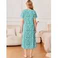 thumbnail image 6 of Ekouaer House Dresses for Women with Pockets Cotton Nightgowns Victorian Nightgown Moo Moo Nightgown Short Sleeve Mumu Dress Lounge Dress, 6 of 7