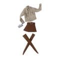 thumbnail image 1 of Ropa para muñecas BJD para muñecas de 30cm, accesorios para muñecas BJD, chaqueta de trabajo de color caqui, falda hecha a mano, moda elegante, ropa, 1 of 10