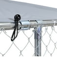 thumbnail image 6 of 157" Outdoor Dog Kennel, Outside Large Heavy Duty Shade Dog Playpen with Waterproof Canopy, Durable Extra Large Size Dog Cage for Large Dogs, Backyard, Silver, 6 of 9