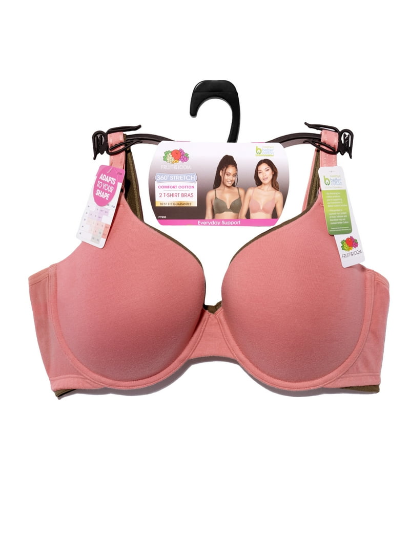 Fruit of the Loom T-Shirt Bra 2 Pack, Style FT938, Sizes M