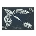 thumbnail image 1 of Zodiac Cutting Board, Astrology Sign Sagittarius with Flower Images Planetary Impacts on Nature Theme, Decorative Tempered Glass Cutting and Serving Board, Large Size, Grey and Blue, by Ambesonne, 1 of 1