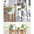 thumbnail image 5 of Sage Green Ombre Bar Stool Covers Set of 6, Vintage Shabby Abstract Plaid Art Stretch Washable Bar Chair Covers with Backs, Removable Pub Counter Height Chair Cover for Kitchen Dining Room Cafe, 5 of 7