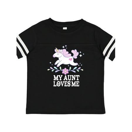 

Inktastic My Aunt Loves Me Unicorn Outfit Gift Toddler Toddler Girl T-Shirt
