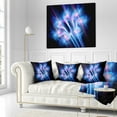 thumbnail image 3 of Designart Blue Fractal Flower in Space - Floral Throw Pillow - 18x18, 3 of 5