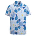 thumbnail image 3 of Camisas casuales con estampado floral de tortuga para hombres, ropa, camisa hawaiana con estampado 3D, camisetas Y2k de manga corta, ropa kawaii, blusa con solapa, 3 of 5