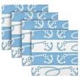 thumbnail image 6 of Iauyy Satin Napkins Set of 1- Light Blue-anchor Stripe DIY Printing Decoration Cloth Napkin- Easy Care for Home/Party, 6 of 8