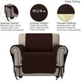 thumbnail image 4 of Easy-Going Micro Suede Sofa Slipcover Quilted Couch cover, Sofa Size, Coffee, 4 of 7