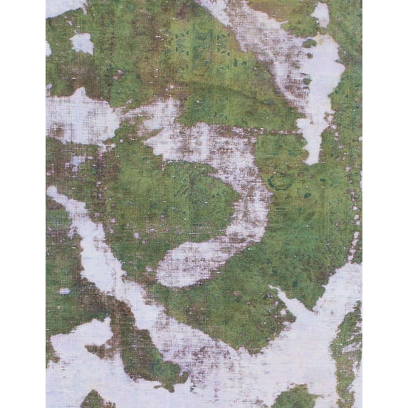 Ahgly Company Machine Washable Indoor Rectangle Abstract Dark Moccasin Green Area Rugs, 2' x 3'