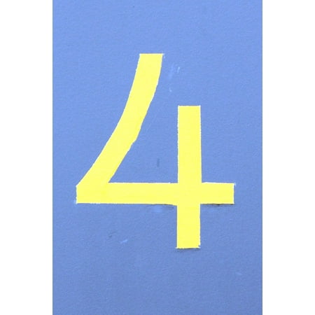 LAMINATED POSTER House Number 4 Pay Number Digit Four Poster Print 24 x