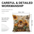 thumbnail image 2 of sunflowers pumpkins Linen toss pillowcase Decoration pillowcase Gift preferred 24x24" Cushion cover 4 set Sofa pillowcase Sofa bedroom living room car, 2 of 8