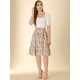 thumbnail image 2 of Falda Midi Floral Allegra K con Volantes para Mujer Multicolor M, 2 of 6