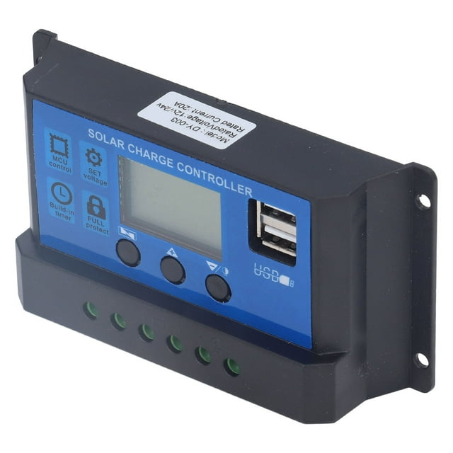 Controlador de Carga Solar BuyWeek LCD 12/24 V 20 A