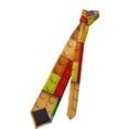 thumbnail image 7 of Zufioo Colorful Plastic Blocks Pattern Print Men's Silk Tie, Business Suit Tie - Anti-floating Buckle Design, Clothing Accessories Suitable for Business, Daily Life, Banquets, 7 of 7