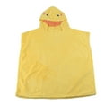 thumbnail image 1 of Ficarrico Albornoz para bebé, toalla gruesa con capucha para la cara del baño del bebé, toalla de felpa infantil con animales de dibujos animados, color amarillo, 1 of 8