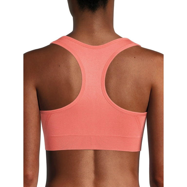 Avia Seamless Zip Front Medium Support Sports Bra Size Small Pink Color