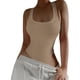 thumbnail image 1 of Camiseta Sin Mangas para Mujer Body Cuello En U Profundo Sin Mangas Sin Espalda Elástico Adelgazante Color Sólido Punto Camiseta Sin Mangas De Una Pieza Mono S Albaricoque, 1 of 6
