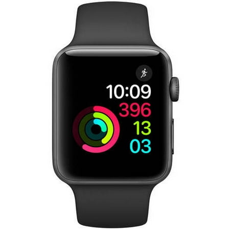 UPC 190198211545 product image for Apple Watch Series 2, 42mm Aluminum Case with Black Band | upcitemdb.com
