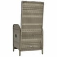 thumbnail image 5 of vidaXL Outdoor Reclining Chairs with Cushions 2 pcs Poly Rattan Grey, 5 of 5