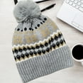 thumbnail image 2 of Winter Knit Beanie Hat for Women Warm Lined Knit Pom-Pom Stocking Cap, 2 of 3