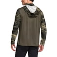 thumbnail image 3 of Havenx Mens Camo Sun Protection Shirts Long Sleeve Hooded Rapid Dry Shirt with Mask Uv Protection Rash Guard Shirts Fishing Casual Summer Lightweight Hiking Clothing,Dark Green 2XL, 3 of 5
