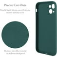 thumbnail image 4 of Case for iPhone 13 (6.1 inch), Slim Liquid Silicone Phone Case with 360 Rotatable Ring Holder Kickstand Fashion Hand Strap Magnetic Car Mount Shockproof TPU Bumper Cover - Dark Green, 4 of 16