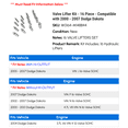 thumbnail image 2 of Valve Lifter Kit - 16 Piece - Compatible with 2000 - 2007 Dodge Dakota 2001 2002 2003 2004 2005 2006, 2 of 2