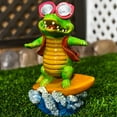 thumbnail image 2 of Solar Crocodile Garden Decoration Surfing, 2 of 3