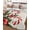 Red Beige, variant on Quilt King Size Bedding Set, Christmas Reversible Summer Quilt 3 Pieces, Xmas Canes Berries Pine Cone Vintage Beige Lightweight Bedspreads Coverlets with 2 Pillow Shams for All Seasons