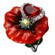 thumbnail image 1 of Anillo de dedo de rubí sintético con forma de corazón y flor a la moda para fiesta de boda, joyería de boda US 7 Sailing  Electrónica, 1 of 1
