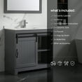 thumbnail image 6 of Wonline 36inch Grey Bathroom vanity with Sink Set Bath Vanity with Mirror and Faucet for Modern Style (backsplash include), 6 of 7